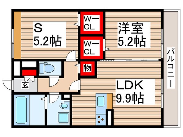 グリフィンドールの物件間取画像